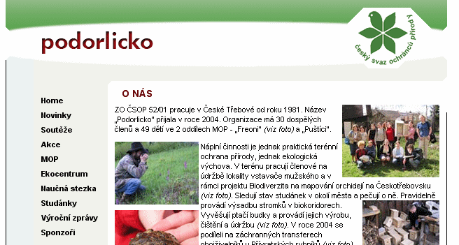 Web ZO ČSOP Podorlicko